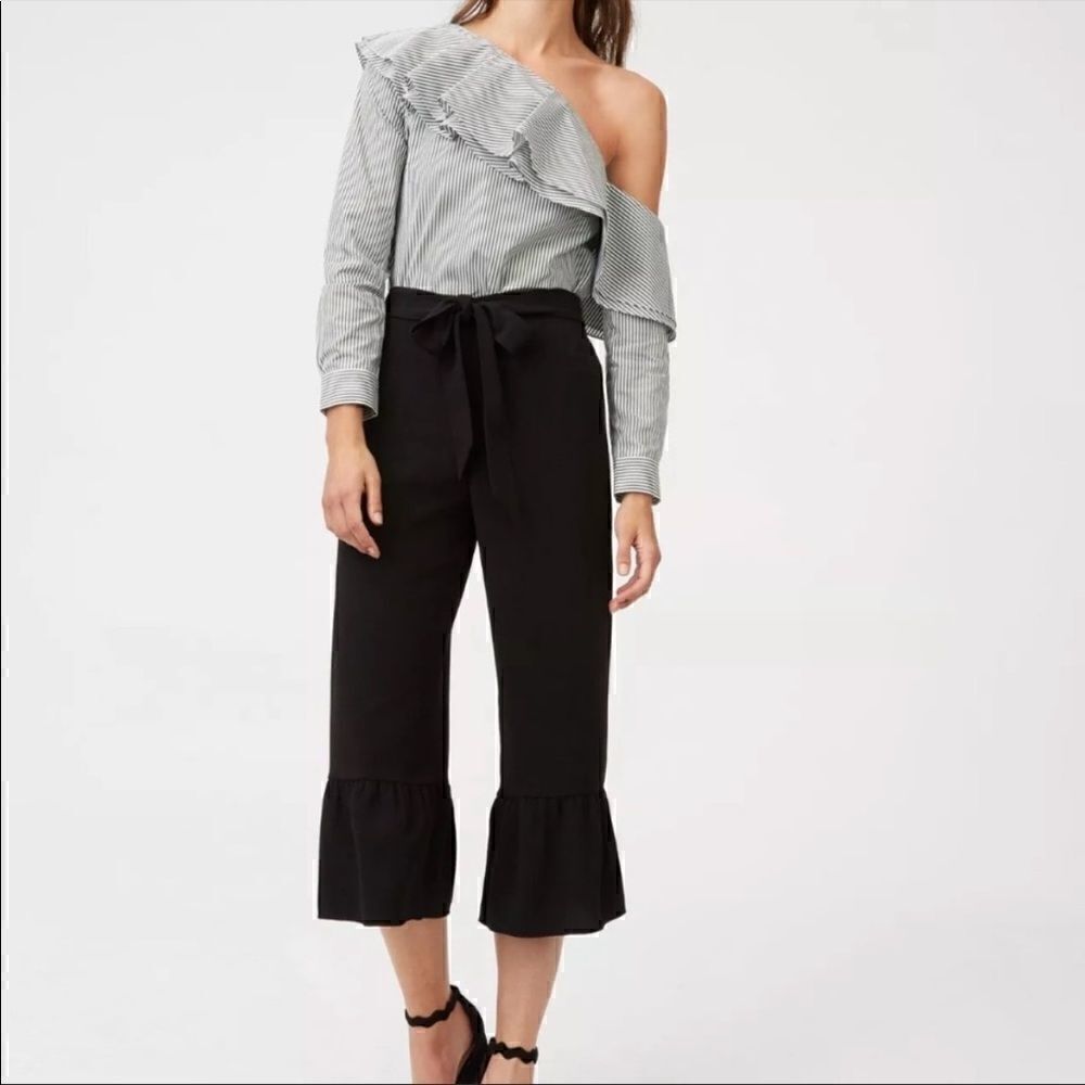 Club Monaco Truleen Ruffle Frill Hem Bottom Pants